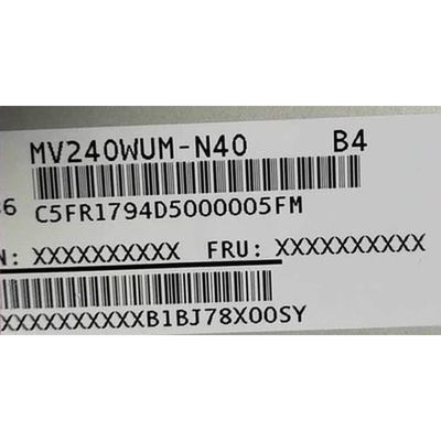 MV240WUM-N40 BOE 24.0&quot; 1920 ((RGB) × 1200, 300 cd/m2) màn hình LCD công nghiệp