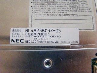 NL4823BC37-05 CCFL Backlight 7.0 INCH 480 × 234 NEC TFT LCD 157.5 ((H) × 90.5 ((V) mm