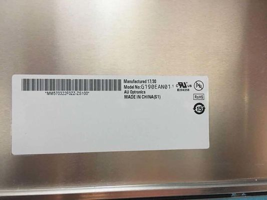 G190EAN01.2 19" 1300cd/m2 1280×1024 LVDS Industrial Lcd Monitor