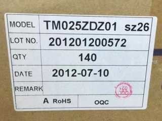 TM025ZDZ01 TIANMA 1,8 inch 320 × 320 400 cd / m² MÀN HÌNH LCD CÔNG NGHIỆP