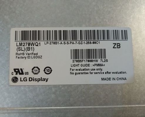 LM270WQ3-SLC1 Màn hình LG 27.0 &quot;2560 × 1440 300cd / m2 MÀN HÌNH LCD CÔNG NGHIỆP