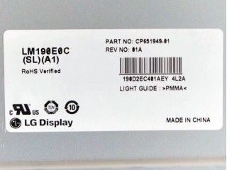 LM190E0A-SLD5 Màn hình LG 19.0 &quot;1280 (RGB) × 1024 250 cd / m² MÀN HÌNH LCD CÔNG NGHIỆP