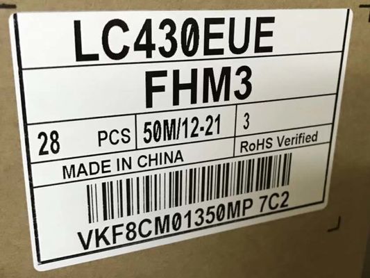 43in 51PPI Square Tft Display 1920×1080 300cd/M2 LC430EUE-FHM3 89/89/89/89 (Loại.)