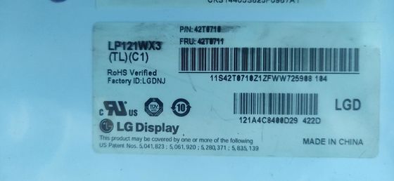 Màn hình LCD 12,1 &quot;1280 × 800 124PPI WXGA TFT 220cd / m2 LP121WX3-TLC1