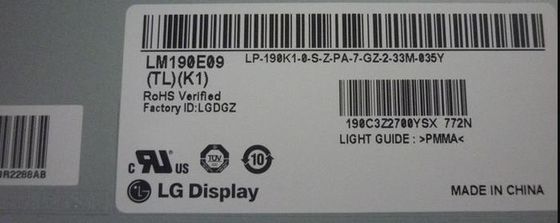 SXGA 1280×1024 TFT LCD Panel 86PPI 250cd/m2 LM190E09-TLK1 85/85/75/85 (Loại.)